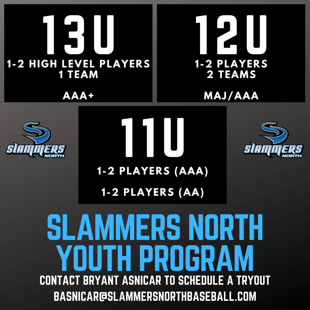 SLAMMERS NEED OCT. 2020 (1) youth baseball tryouts